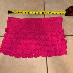 Handmade Girls Crochet Adjustable Size Skirt